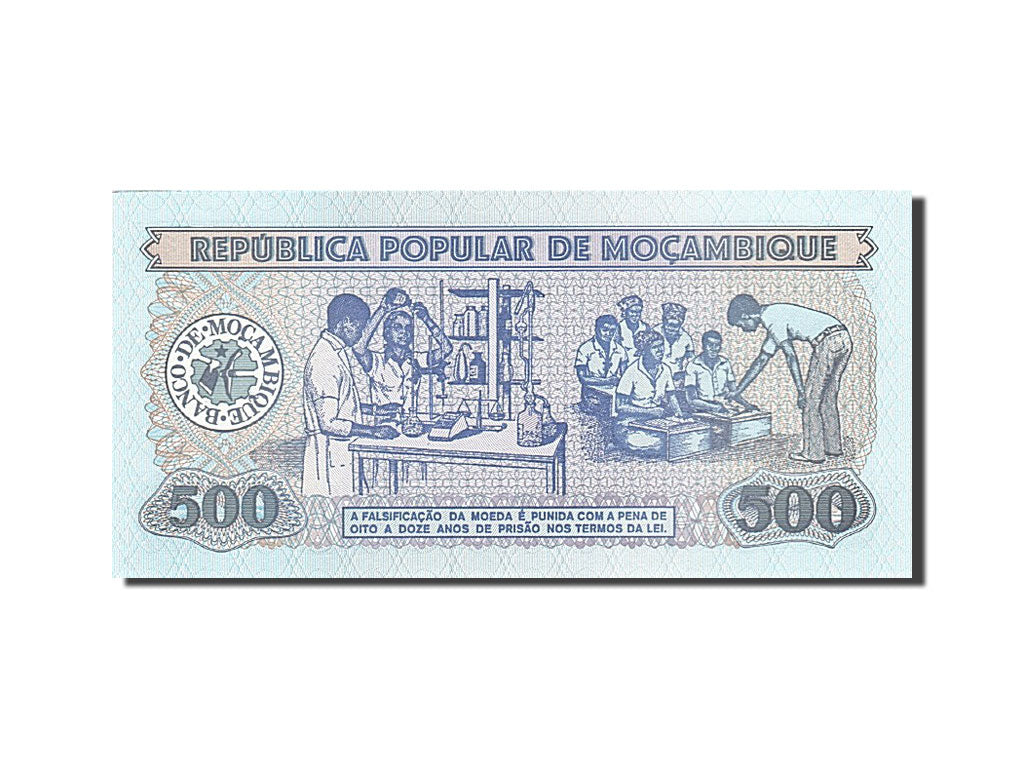 Billet, Mozambique, 500 Meticais, 1983-1988, 1989-06-16, KM:131c, NEUF
