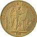 FRANCE, Génie, 20 Francs, 1886, Paris, KM #825, AU(55-58), Gold, Gadoury #1063, 