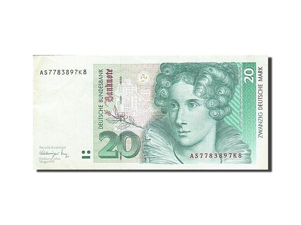 Banknote, GERMANY - FEDERAL REPUBLIC, 20 Deutsche Mark, 1989-1991, 1991-08-01