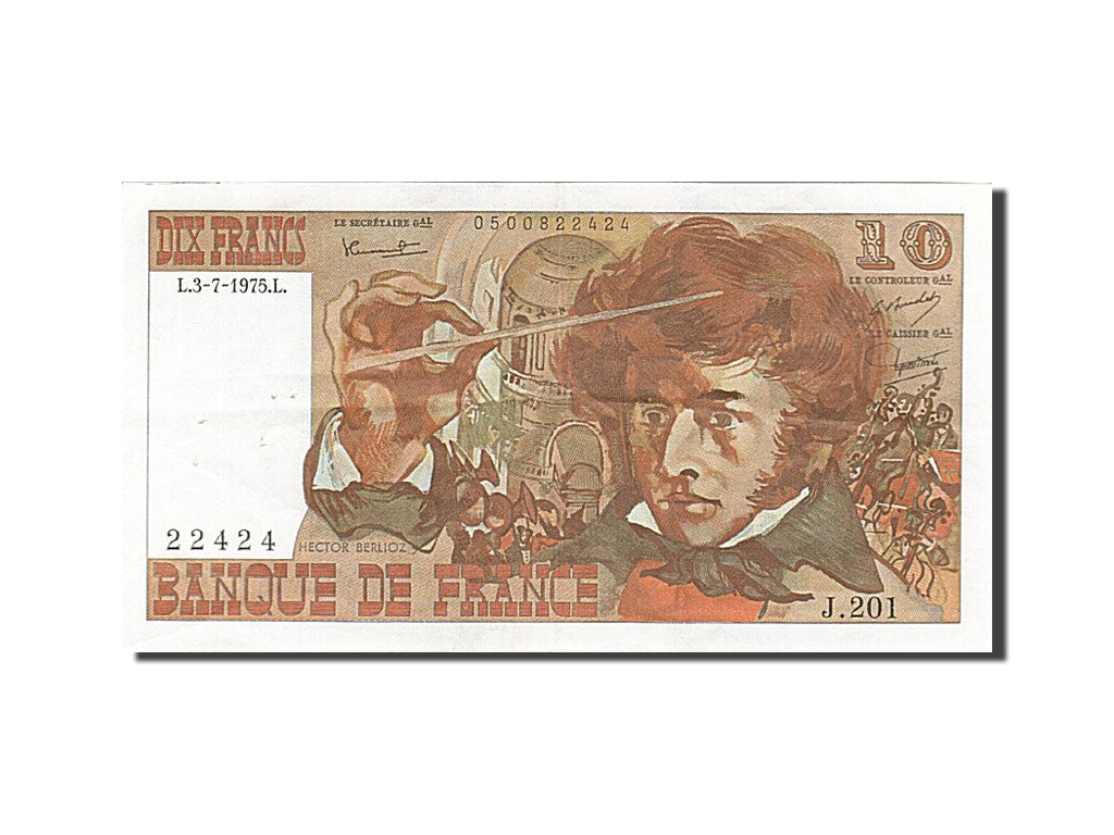 France, 10 Francs, 1972, KM:150b, 1975-07-03, EF(40-45), Fayette:63.11