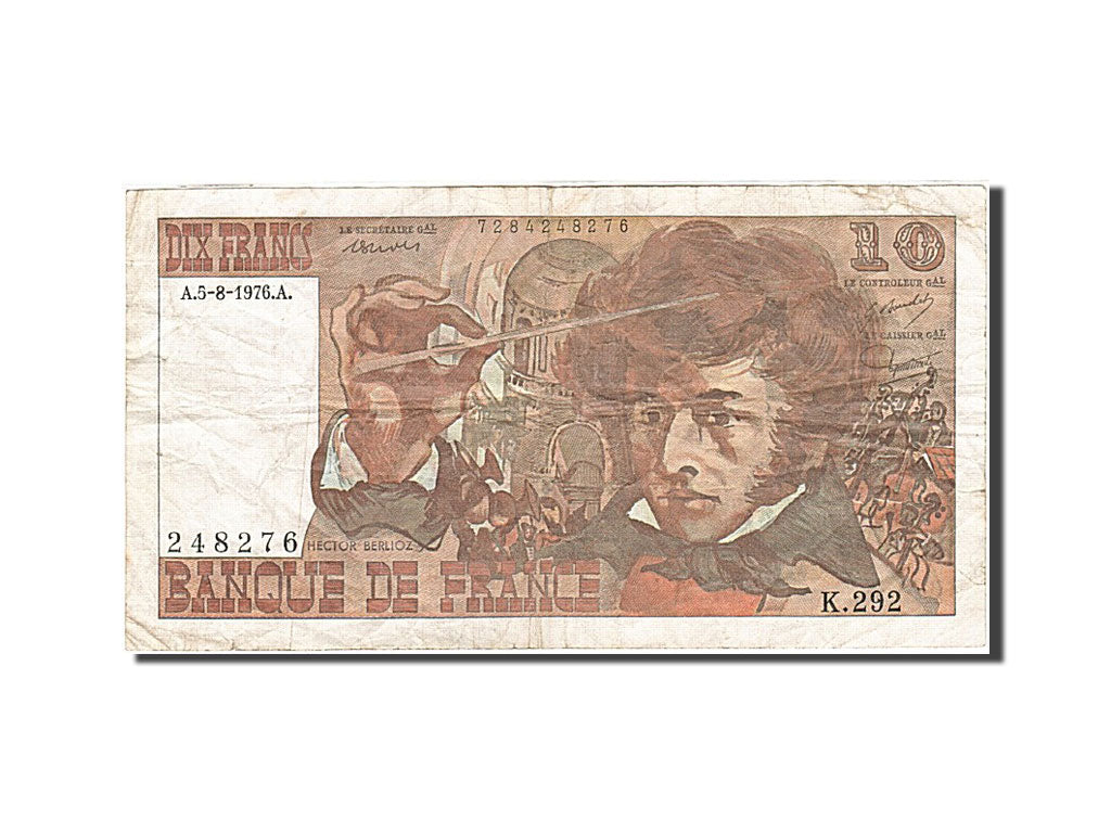 Biljet, Frankrijk, 10 Francs, 1972, 1976-08-05, TB, Fayette:63.20, KM:150c