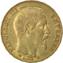 Francia, Napoleon III, Napoléon III, 20 Francs, 1856, Paris, BB+, Oro, Gadou...