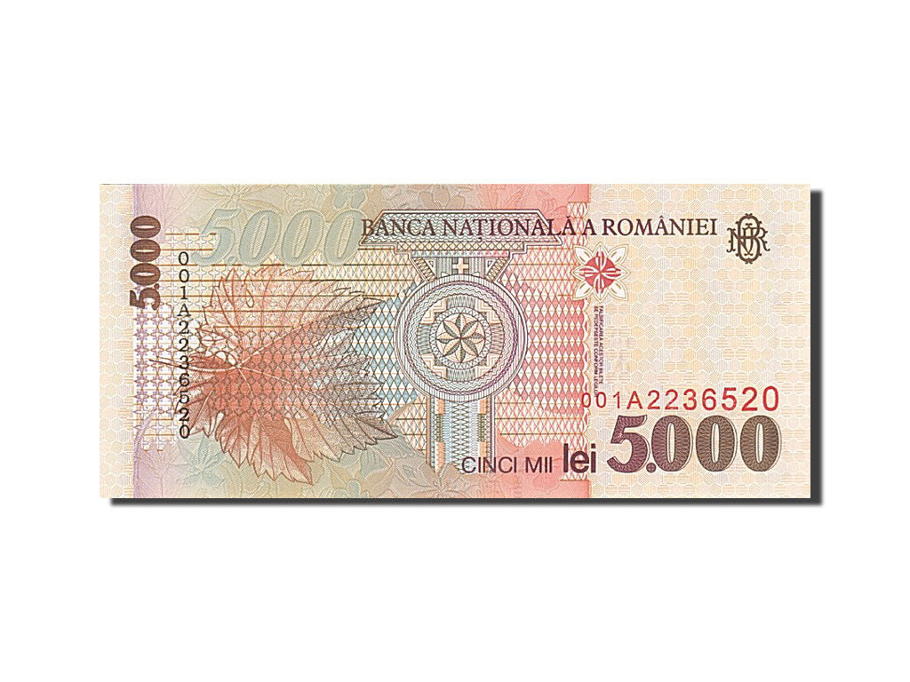 Geldschein, Rumänien, 5000 Lei, 1996-2000, 1998, KM:107a, UNZ