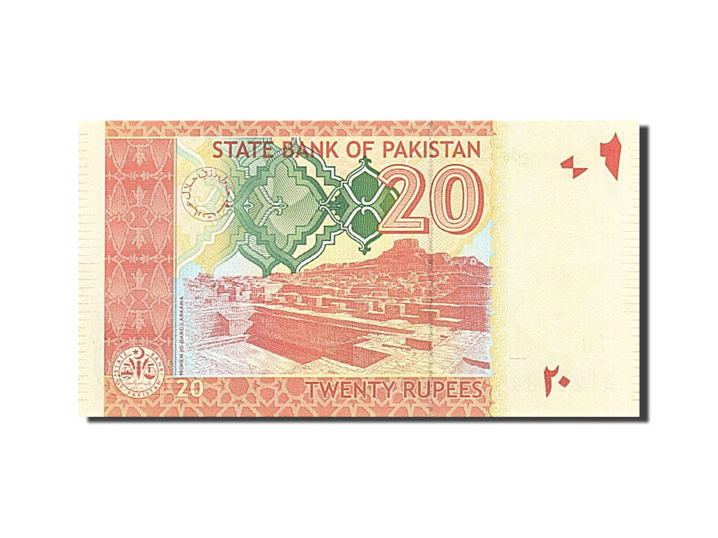 Geldschein, Pakistan, 20 Rupees, 2008, 2009, KM:55b, UNZ