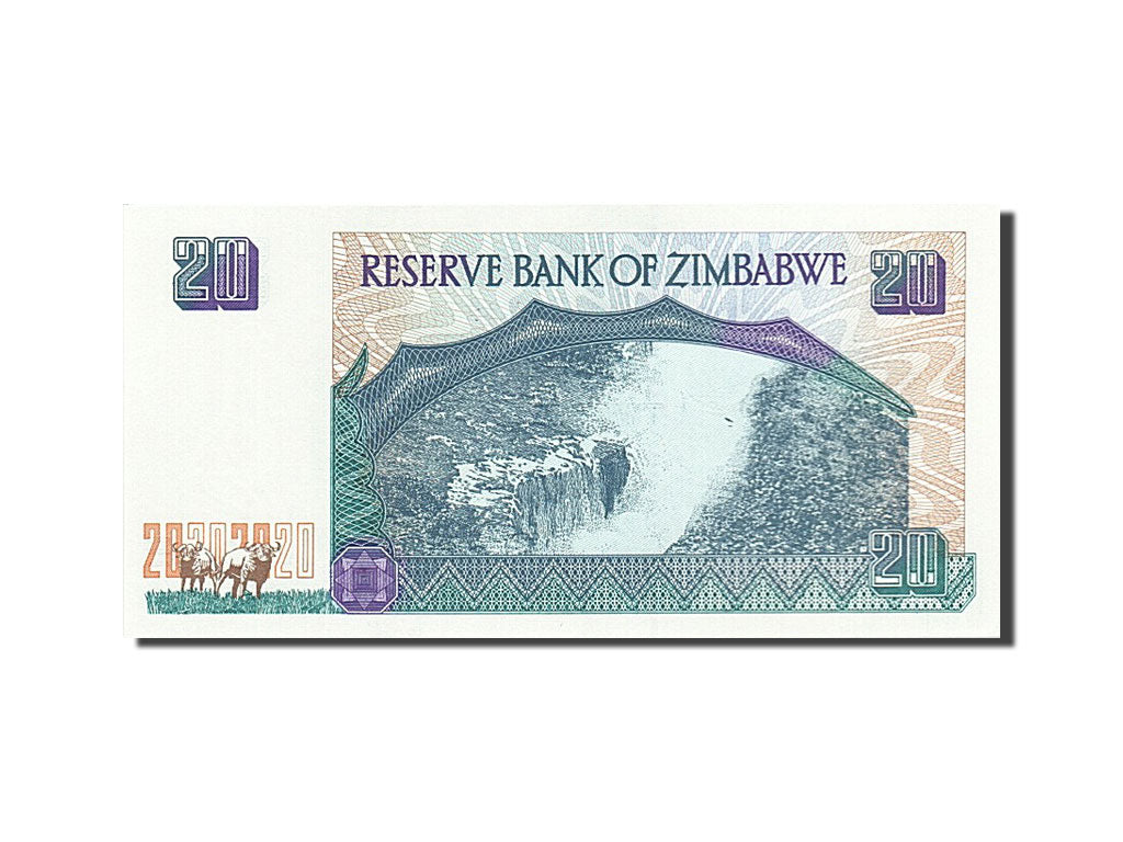 Simbabwe, 20 Dollars, 1994-2001, KM:7a, 1997, UNC(65-70)
