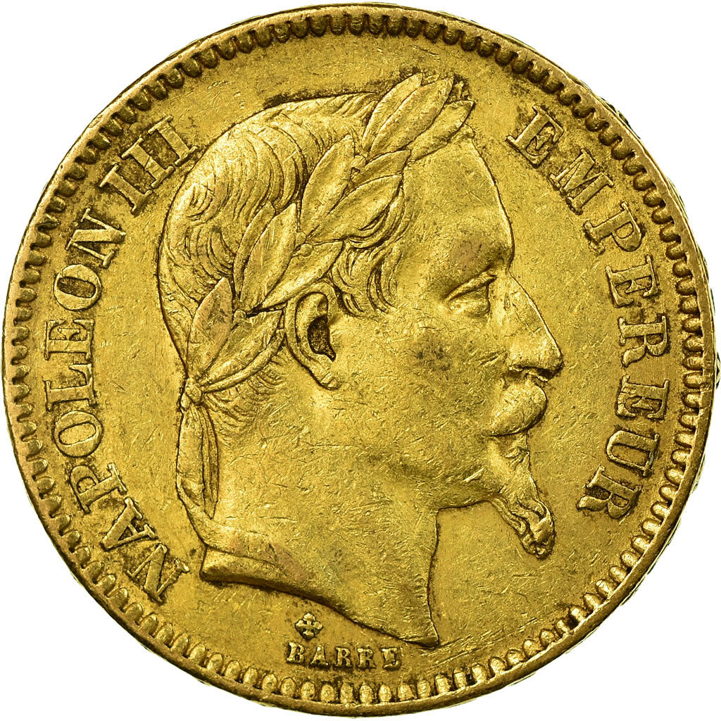 Moneda, Francia, Napoleon III, Napoléon III, 20 Francs, 1863, Strasbourg, MBC+