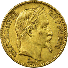 Moneda, Francia, Napoleon III, Napoléon III, 20 Francs, 1863, Strasbourg, MBC+