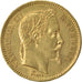 FRANCE, Napoléon III, 20 Francs, 1865, Paris, KM #801.1, AU(55-58), Gold, Gadour