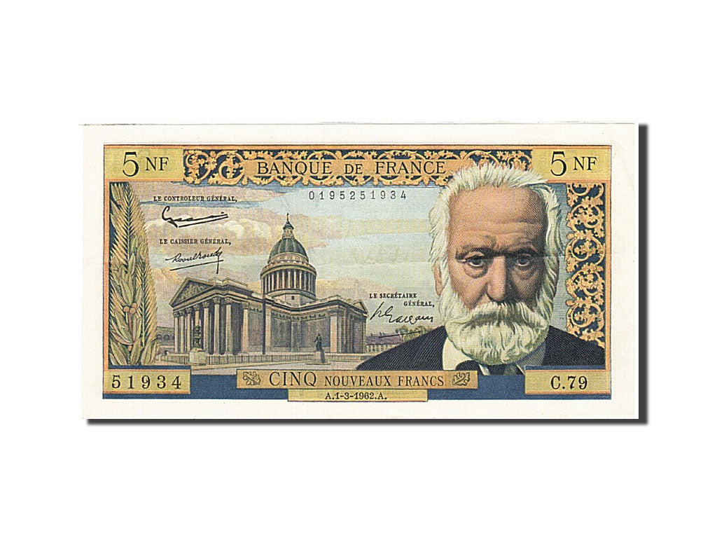Billet, France, 5 Nouveaux Francs, 1959, 1962-03-01, SUP, Fayette:56.11, KM:141a