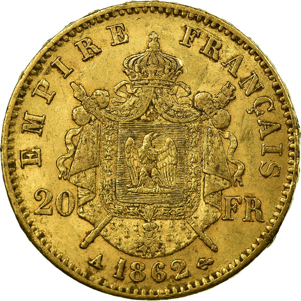 Münze, Frankreich, Napoleon III, Napoléon III, 20 Francs, 1862, Paris, SS+