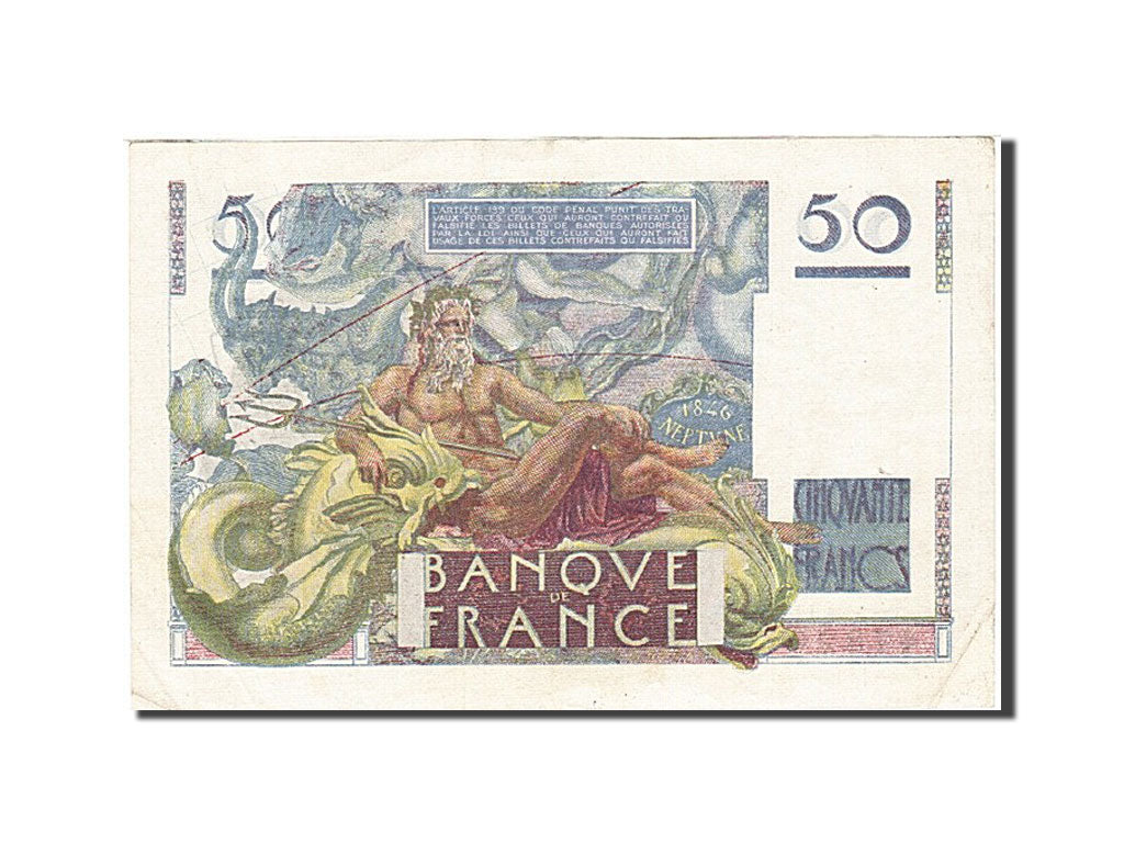 Geldschein, Frankreich, 50 Francs, 1946, 1949-05-19, VZ, Fayette:20.12, KM:127b