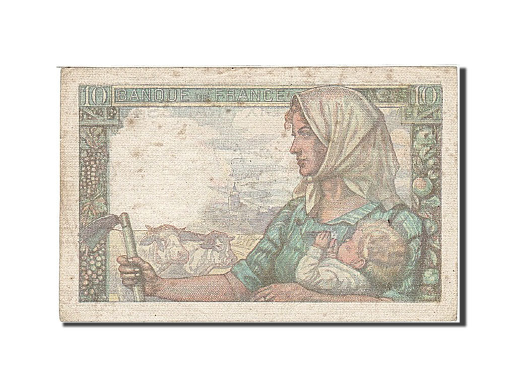 France, 10 Francs, 1941, KM:99e, 1946-09-26, VF(20-25), Fayette:8.15