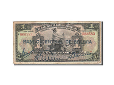 Bolivien, 1 Boliviano, 1911, KM:102a, 1911-05-11, VF(20-25)