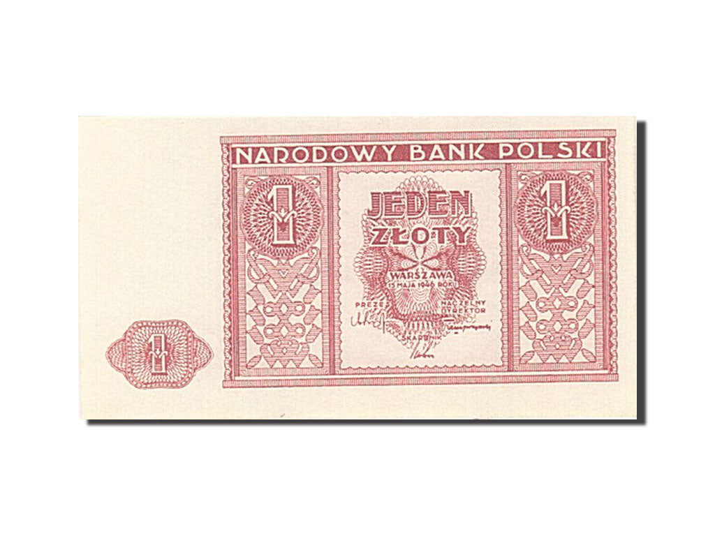 Poland, 1 Zloty, 1946, 1946-05-15, KM:123, UNC(65-70)