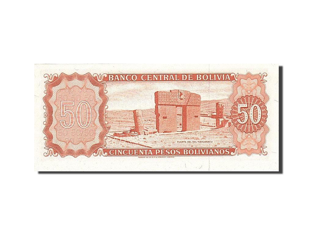 Bolivia, 50 Pesos Bolivianos, 1962, Undated (1962), KM:162a, UNC(65-70)