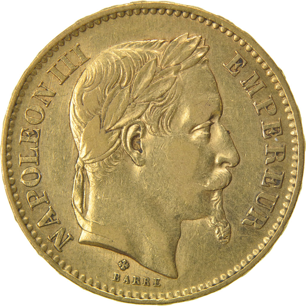 Monnaie, France, Napoleon III, Napoléon III, 20 Francs, 1867, Strasbourg, TTB