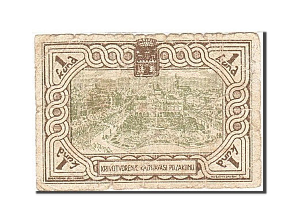 Croatia, 1 Kuna, 1942, 1942-09-01, KM:7a, VG(8-10)