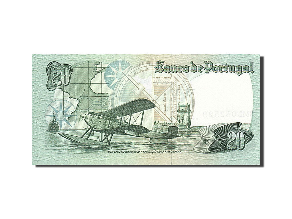 Portugal, 20 Escudos, 1978-1979, KM:176b, 1978-10-04, UNC(65-70)
