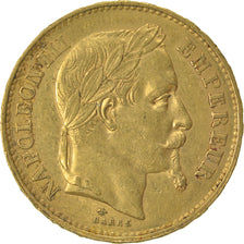 Second Empire, 20 francs or Napoléon III tête laurée