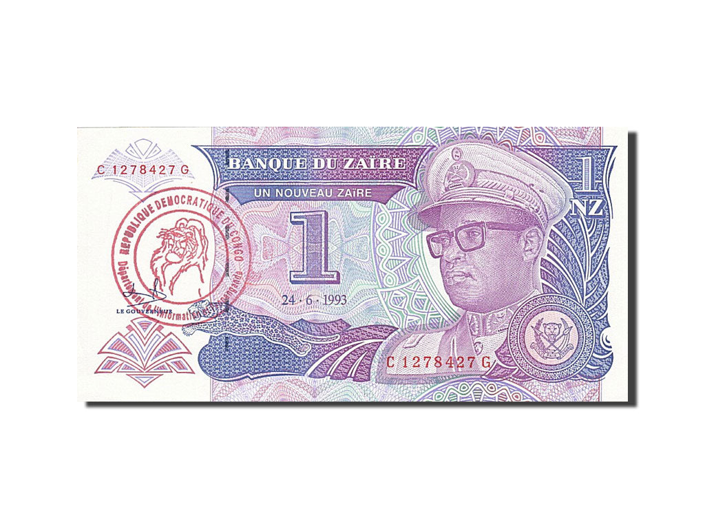 Zaire, 1 Nouveau Zaïre, 1993, 1993-06-24, KM:52a, UNC(63)