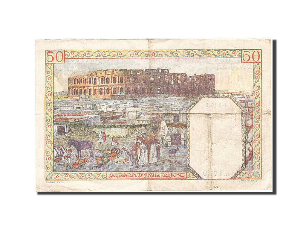 Algeria, 50 Francs, 1942, 1945-03-01, KM:87, AU(50-53)