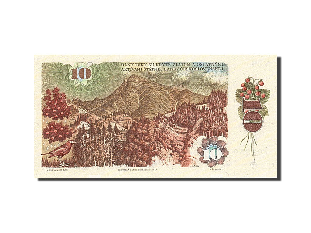 Czechoslovakia, 10 Korun, 1985-1989, 1986, KM:94, UNC(65-70)