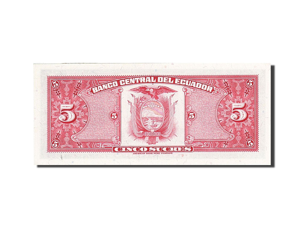 Banknote, Ecuador, 5 Sucres, 1975-1980, 1983-04-20, KM:108b, UNC(65-70)