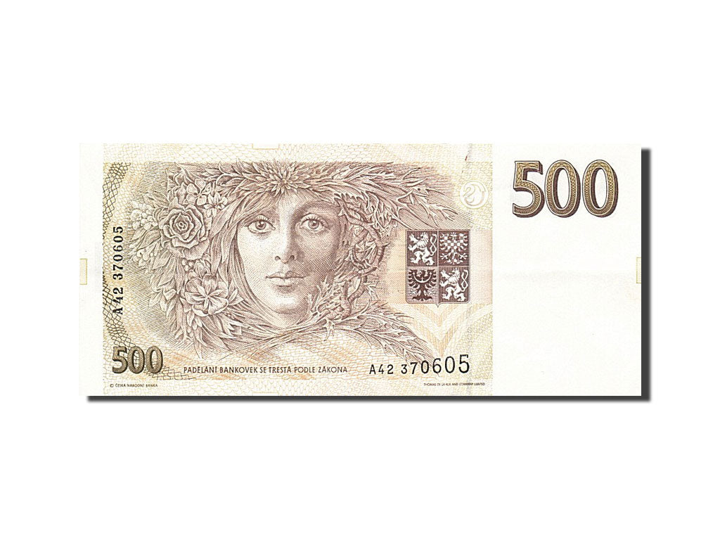 Czech Republic, 500 Korun, 1993, 1993, KM:7a, EF(40-45)