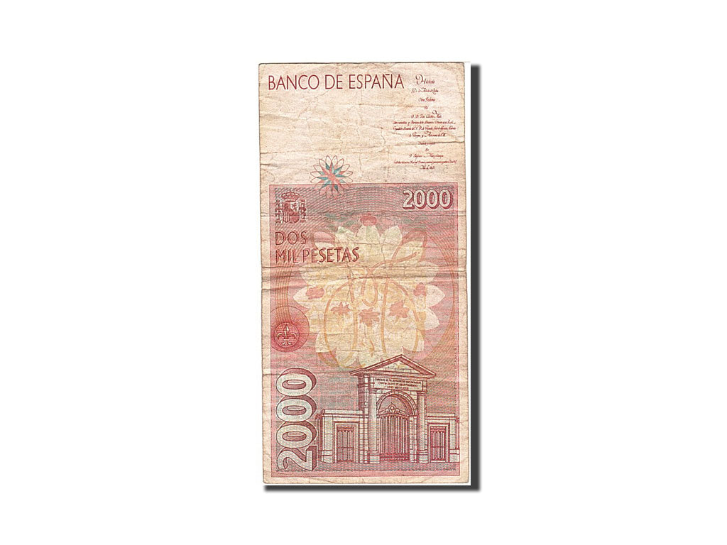 Spain, 2000 Pesetas, 1992-1996, KM:164, 1992-04-24, VF(20-25)