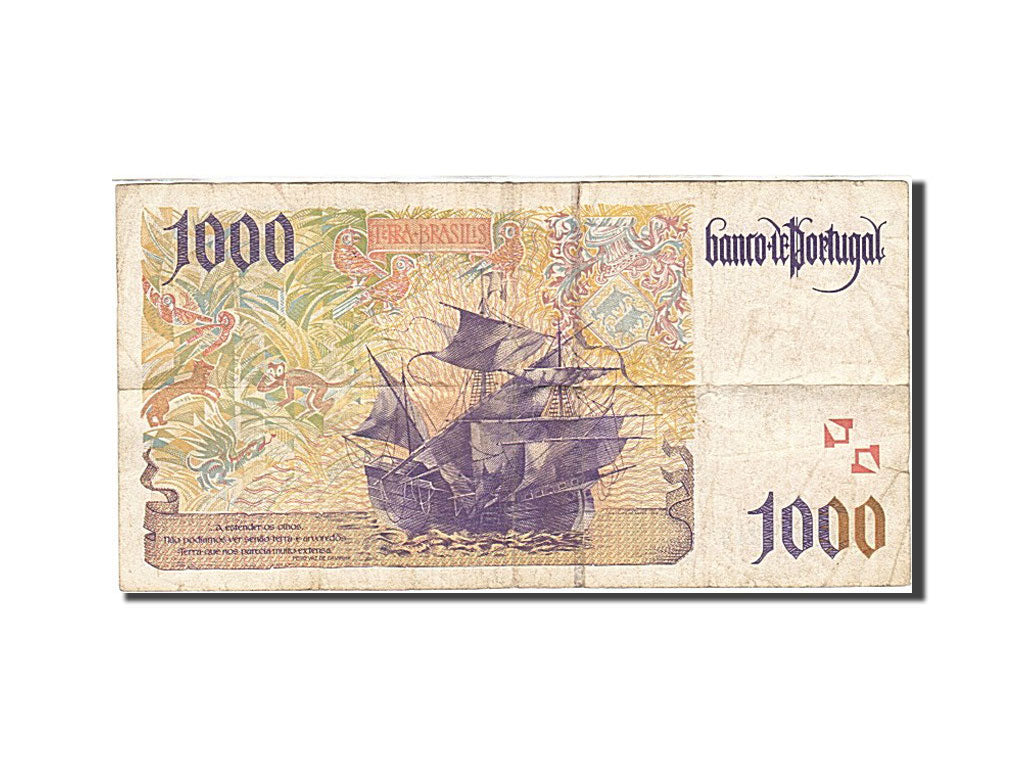 Banconote, Portogallo, 1000 Escudos, 1995-1997, KM:188c, 1998-03-12, MB