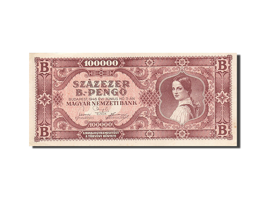 Hungary, 100,000 B.-Pengö, 1946, 1946-06-03, KM:133, UNC(60-62)