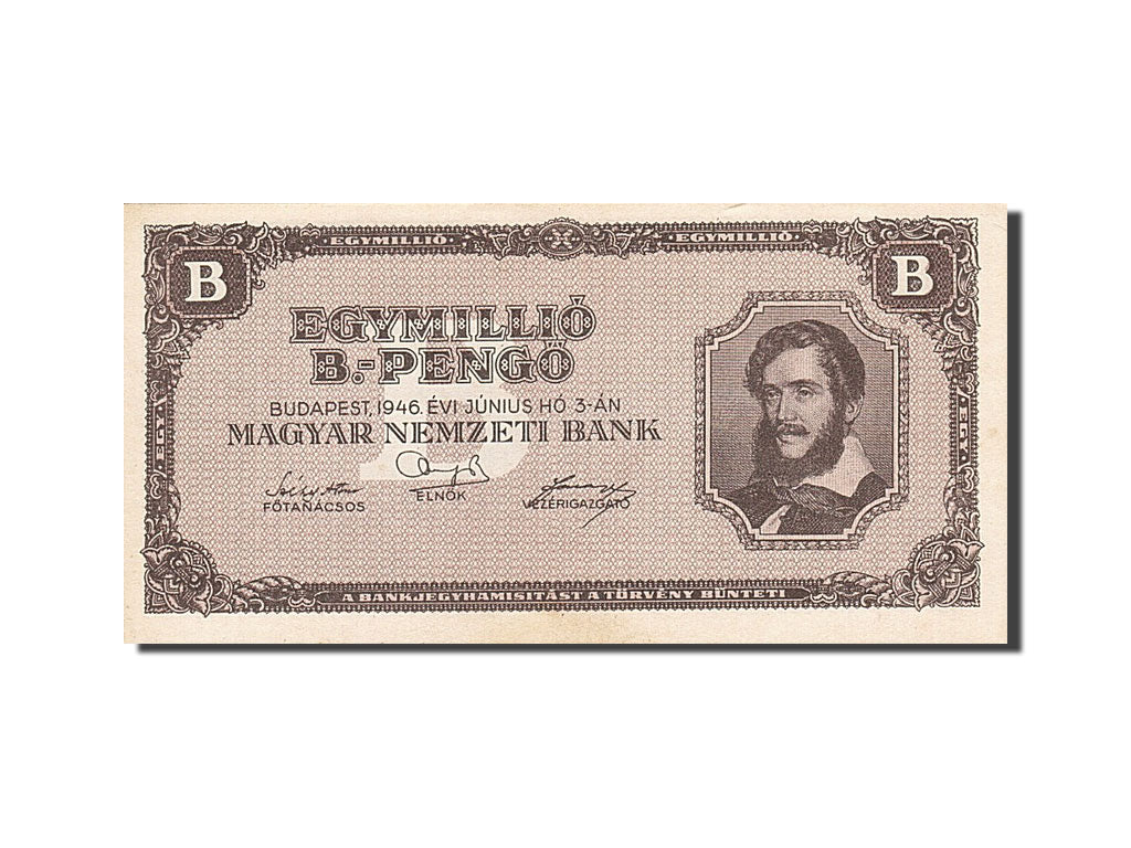 Hongrie, 1,000,000 B.-Pengö, 1946, 1946-06-03, KM:134, SUP