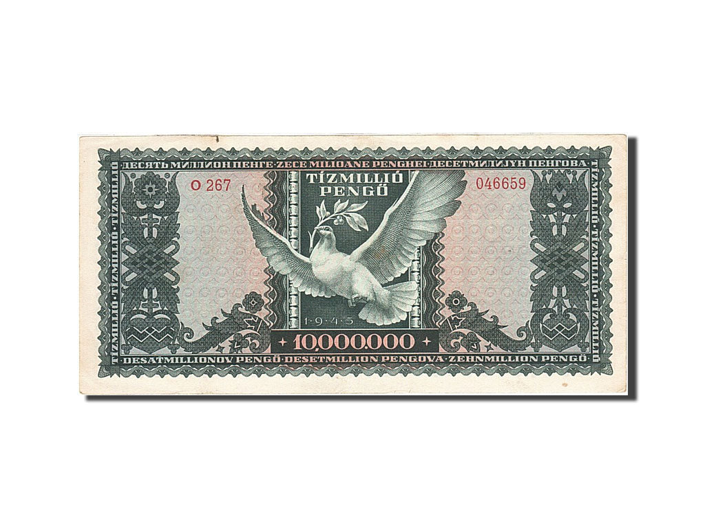 Hongrie, 10,000,000 Pengö, 1945-1946, 1945-11-16, KM:123, SUP