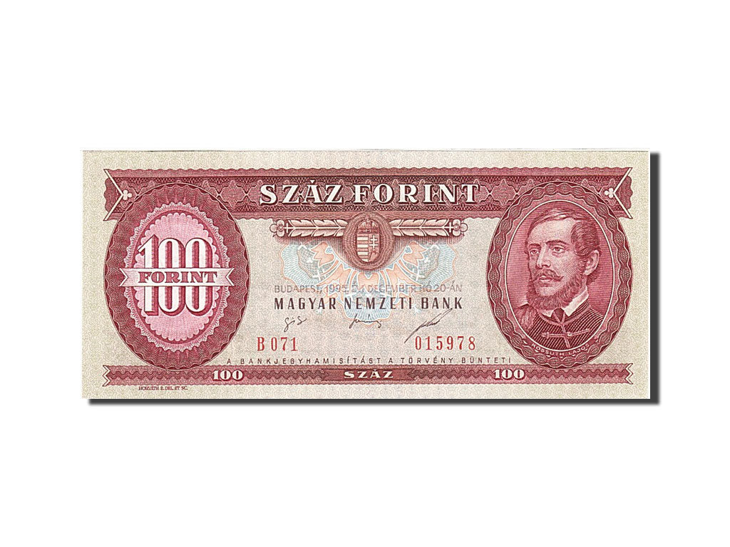 Banknote, Hungary, 100 Forint, 1990-1992, 1995-12-20, KM:174c, UNC(65-70)