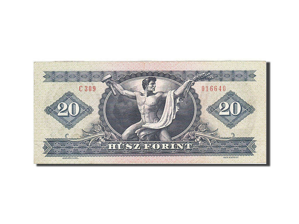 Banknote, Hungary, 20 Forint, 1957-1983, 1980-09-30, KM:169g, UNC(60-62)