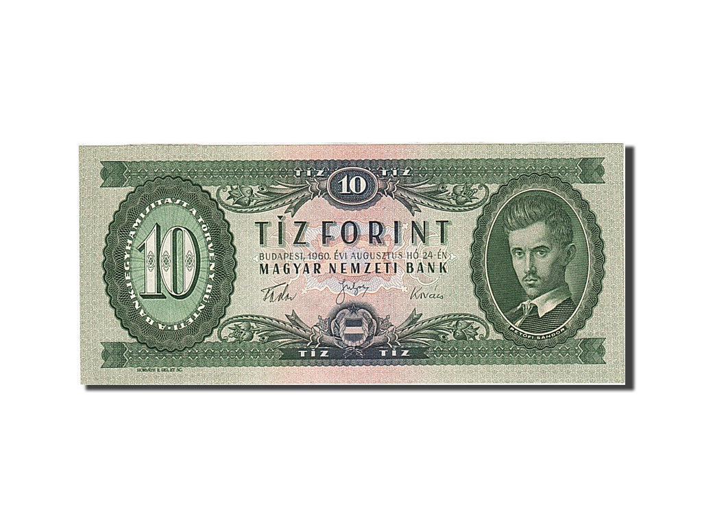 Banknote, Hungary, 10 Forint, 1957-1983, 1960-08-24, KM:168b, UNC(65-70)