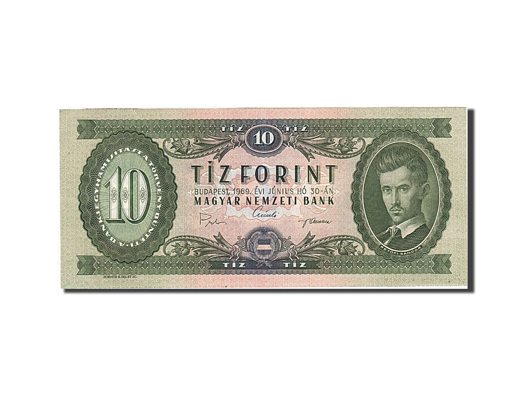Banknote, Hungary, 10 Forint, 1957-1983, 1969-06-30, KM:168d, UNC(65-70)