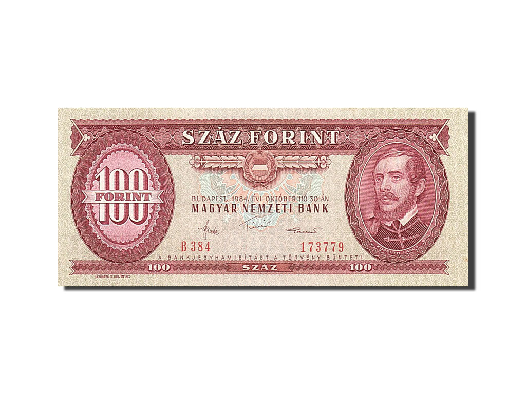 Banknote, Hungary, 100 Forint, 1957-1983, 1984-10-30, KM:171g, UNC(63)