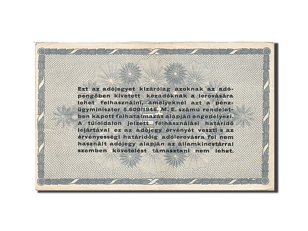 Biljet, Hongarije, 500,000 (Ötszazezer) Adópengö, 1946, 1946-05-25, KM:139a