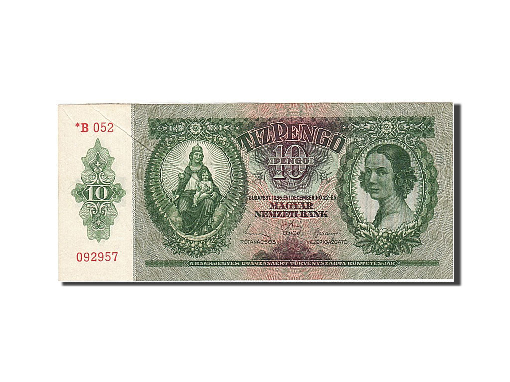 Hungary, 10 Pengö, 1936, 1936-12-22, KM:100, UNC(64)
