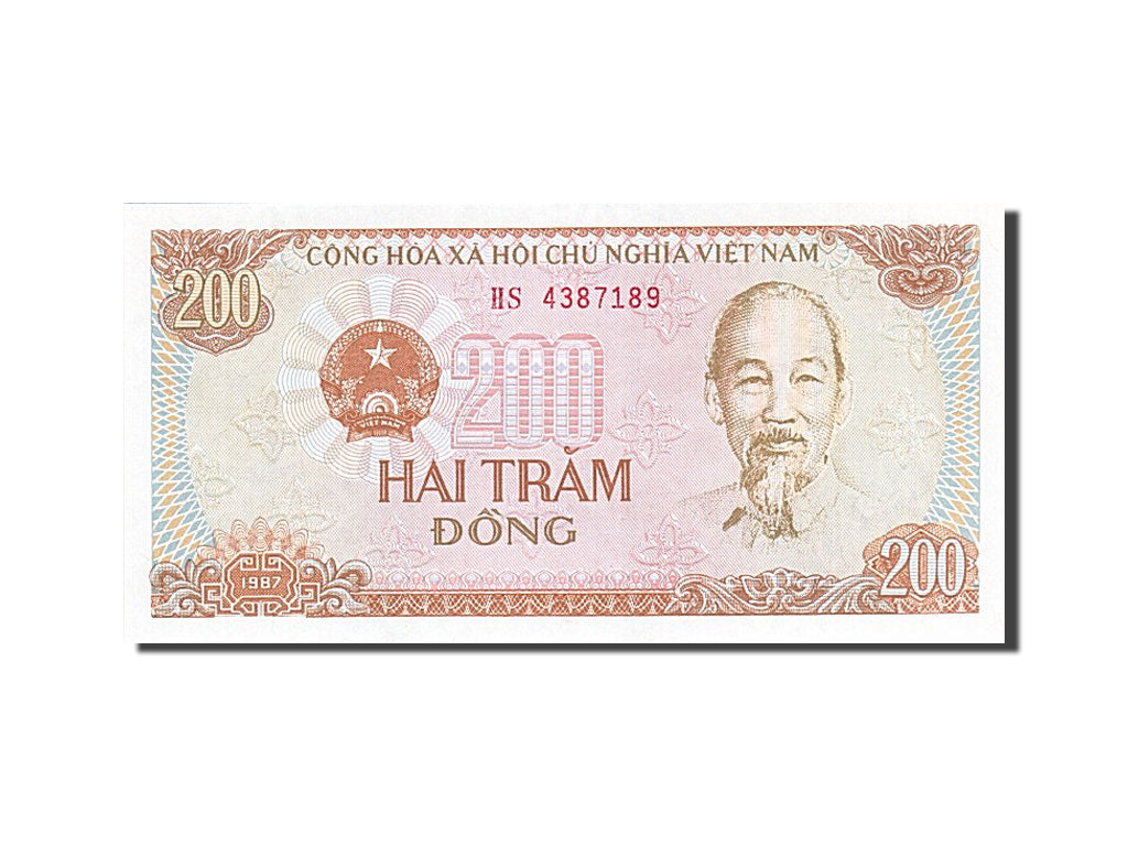 Banconote, Vietnam, 200 D<ox>ng, 1987, KM:100a, 1987, FDS