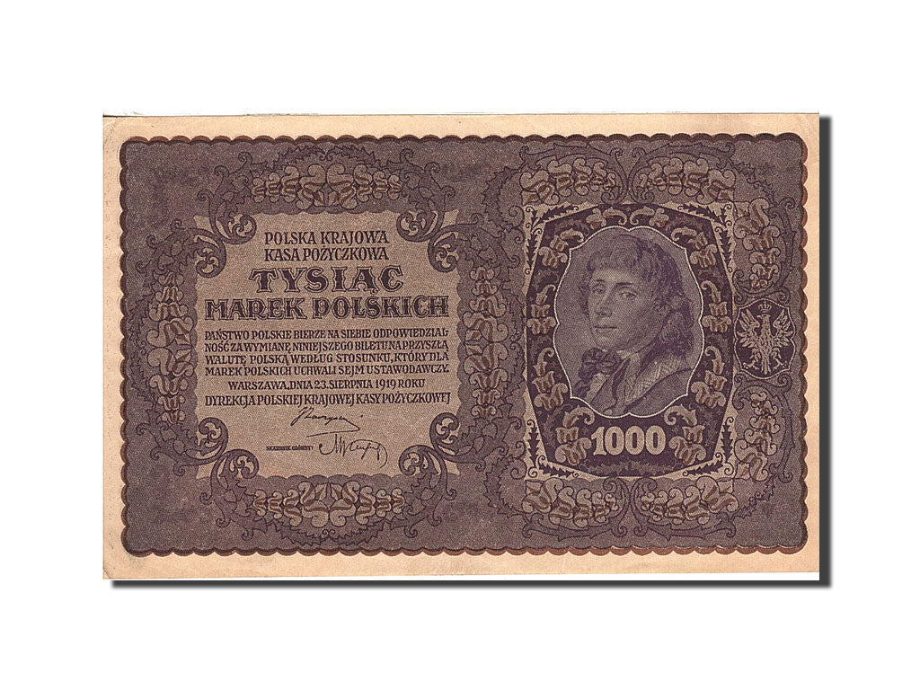 Banknote, Poland, 1000 Marek, 1919, 1919-08-23, KM:29, AU(55-58)