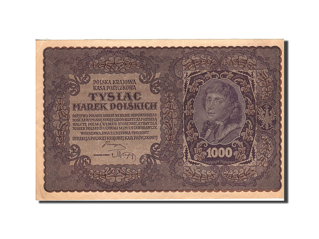 Banknote, Poland, 1000 Marek, 1919, 1919-08-23, KM:29, UNC(63)
