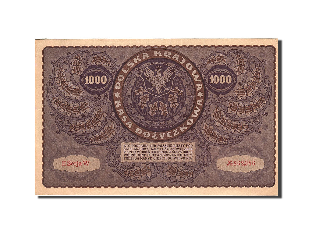 Banknote, Poland, 1000 Marek, 1919, 1919-08-23, KM:29, UNC(63)