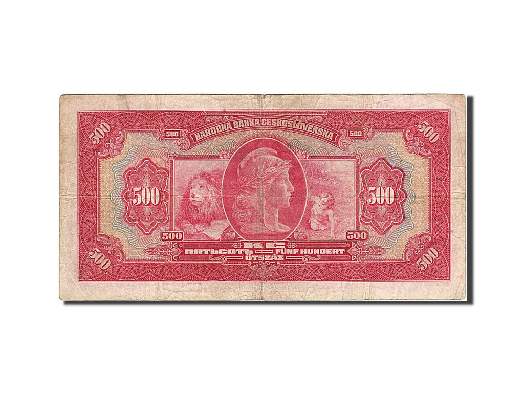 Tchécoslovaquie, 500 Korun, 1926-1934, 1929-05-02, KM:24a, TB