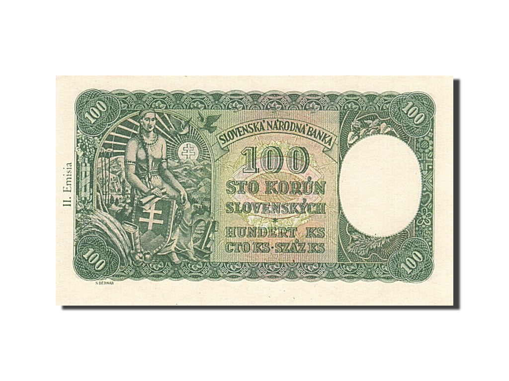 Slovakia, 100 Korun, 1940-1944, 1940-10-07, KM:10a, UNC(65-70)