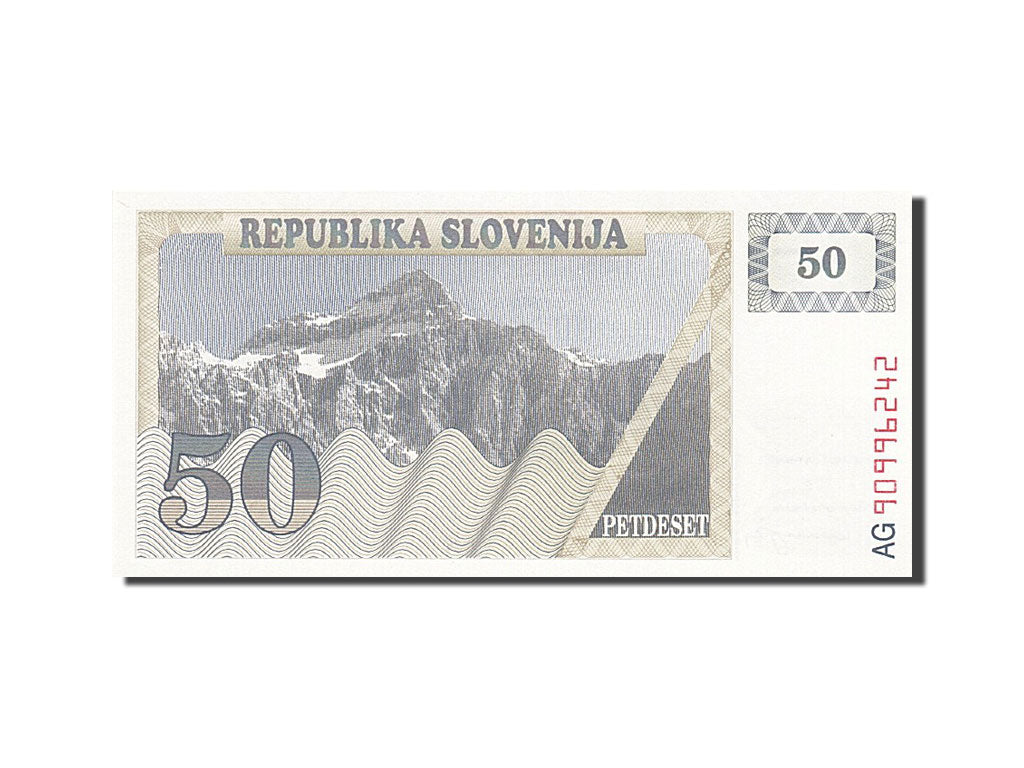 Banknote, Slovenia, 50 (Tolarjev), 1990-1992, 1990, KM:5a, UNC(65-70)