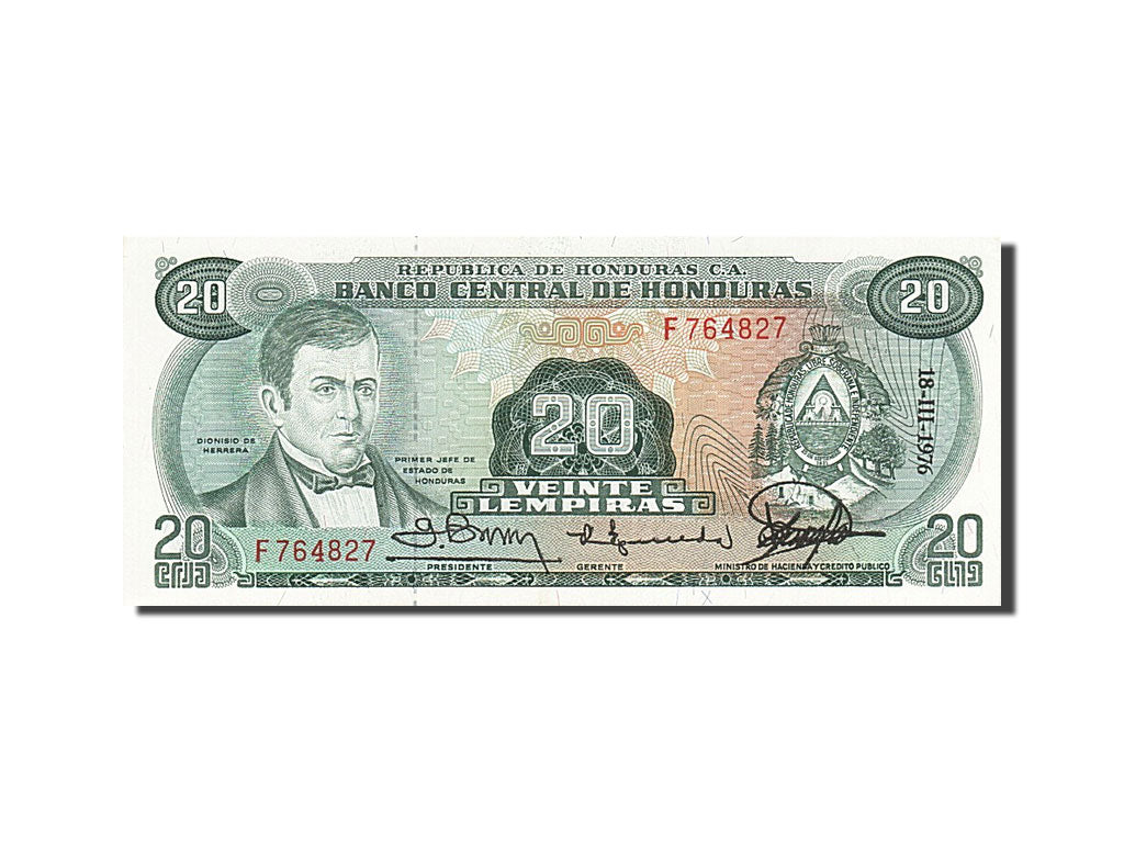 Honduras, 20 Lempiras, 1973-1974, 1976-03-18, KM:60h, NEUF