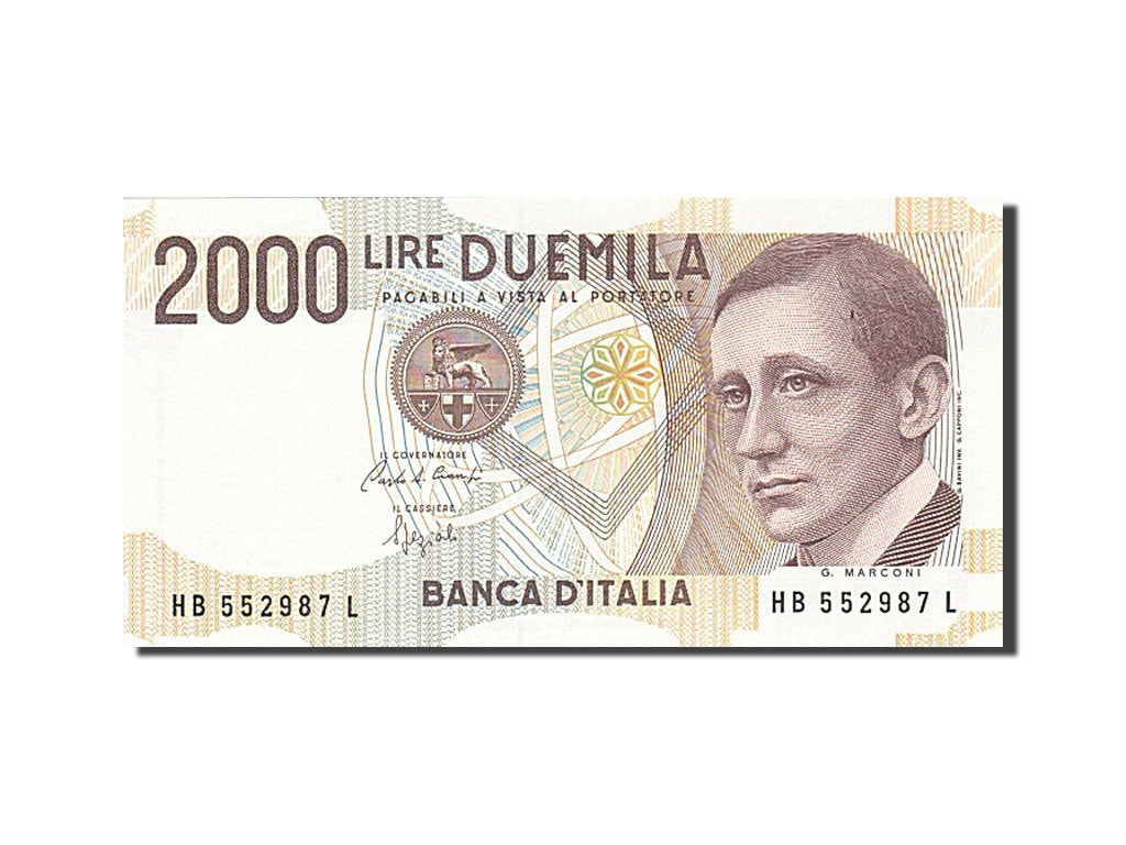 Banknote, Italy, 2000 Lire, 1990-1994, 1990-10-03, KM:115, UNC(65-70)