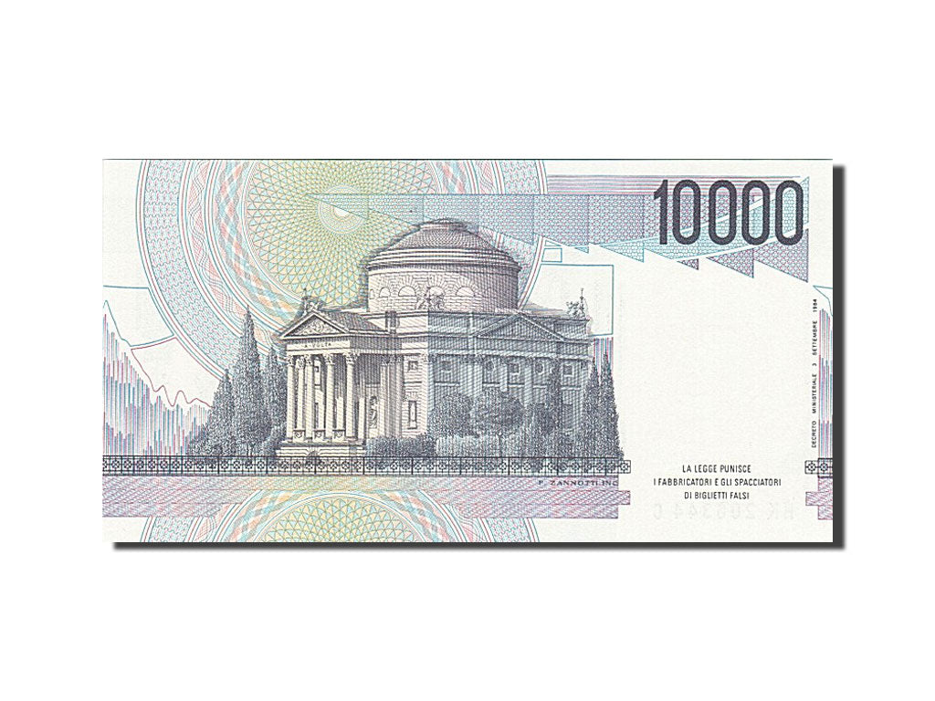 Italia, 10,000 Lire, 1984-1985, KM:112d, 1984-09-03, FDS